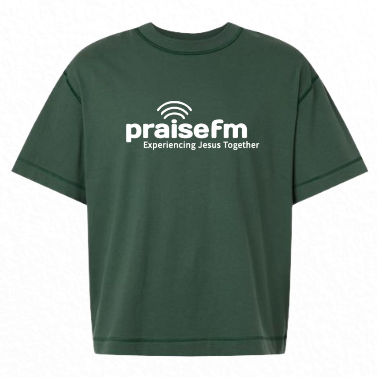 PraiseFM Unisex Heavyweight Cotton Mid-Length Tee