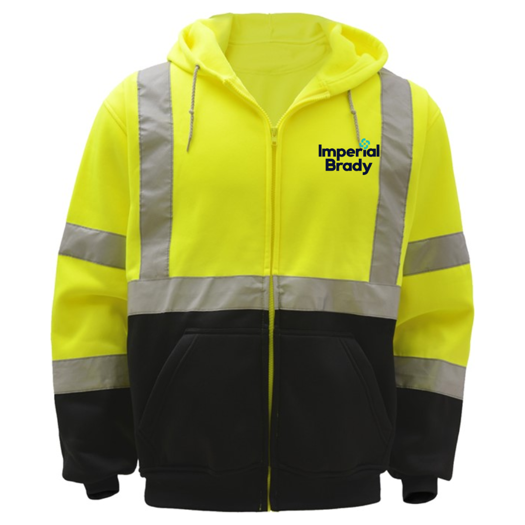 Imperial Brady Class 3 Zipper Front Hooded Sweatshirt with Black Bottom