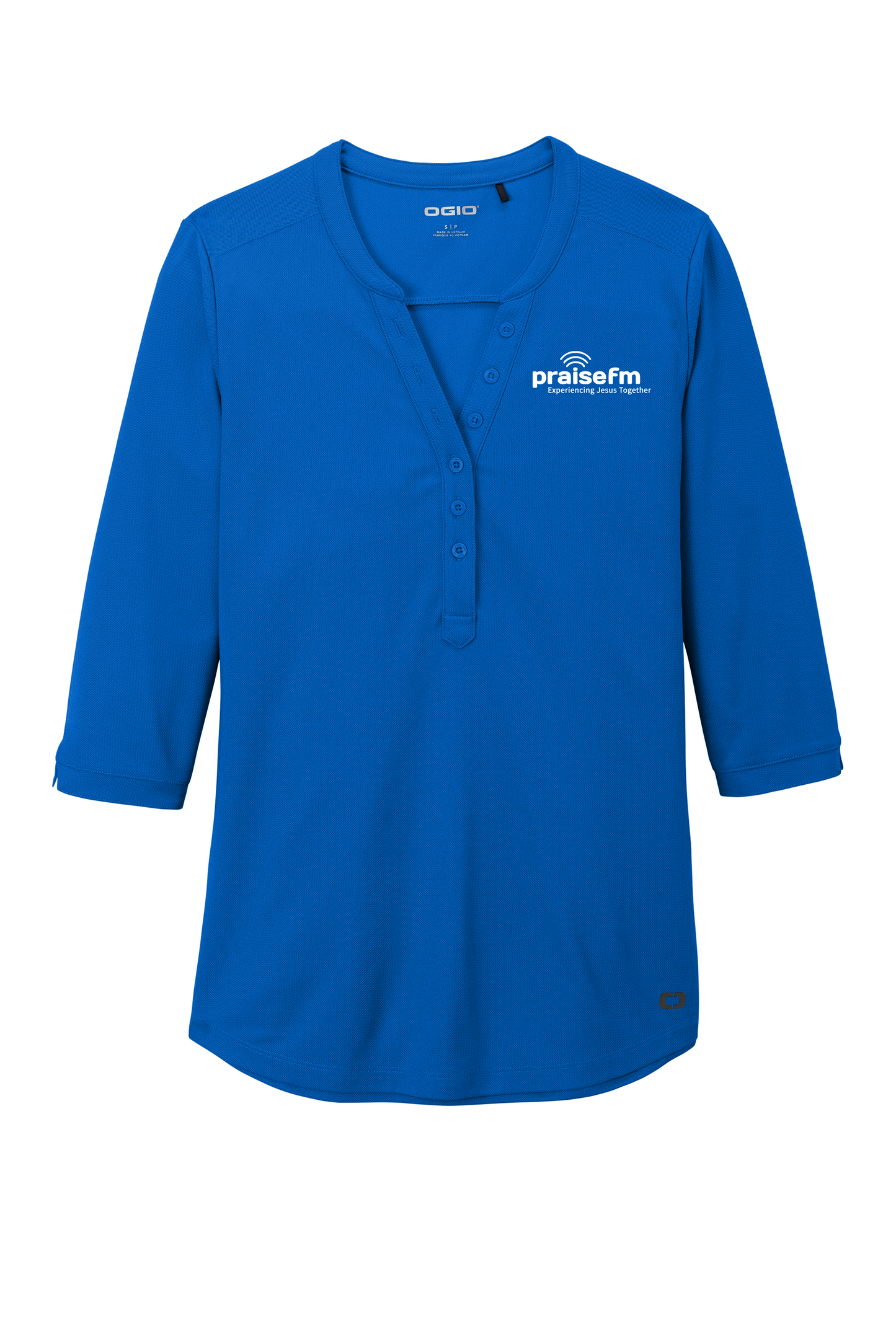 PraiseFM Women's Jewel Henley