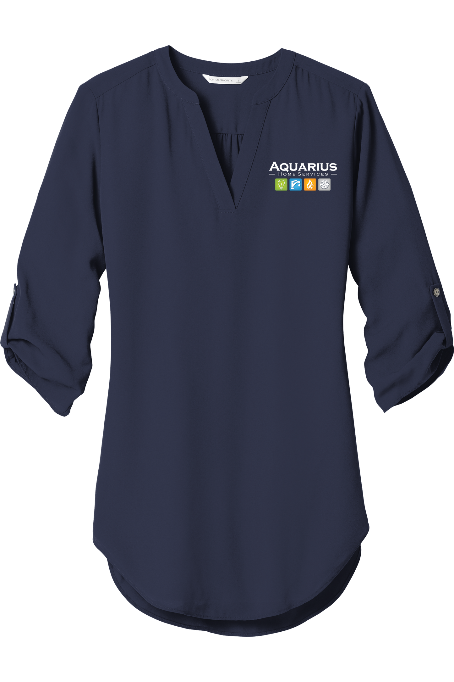 Aquarius Home Services Women's 3/4 Sleeve Tunic Blouse