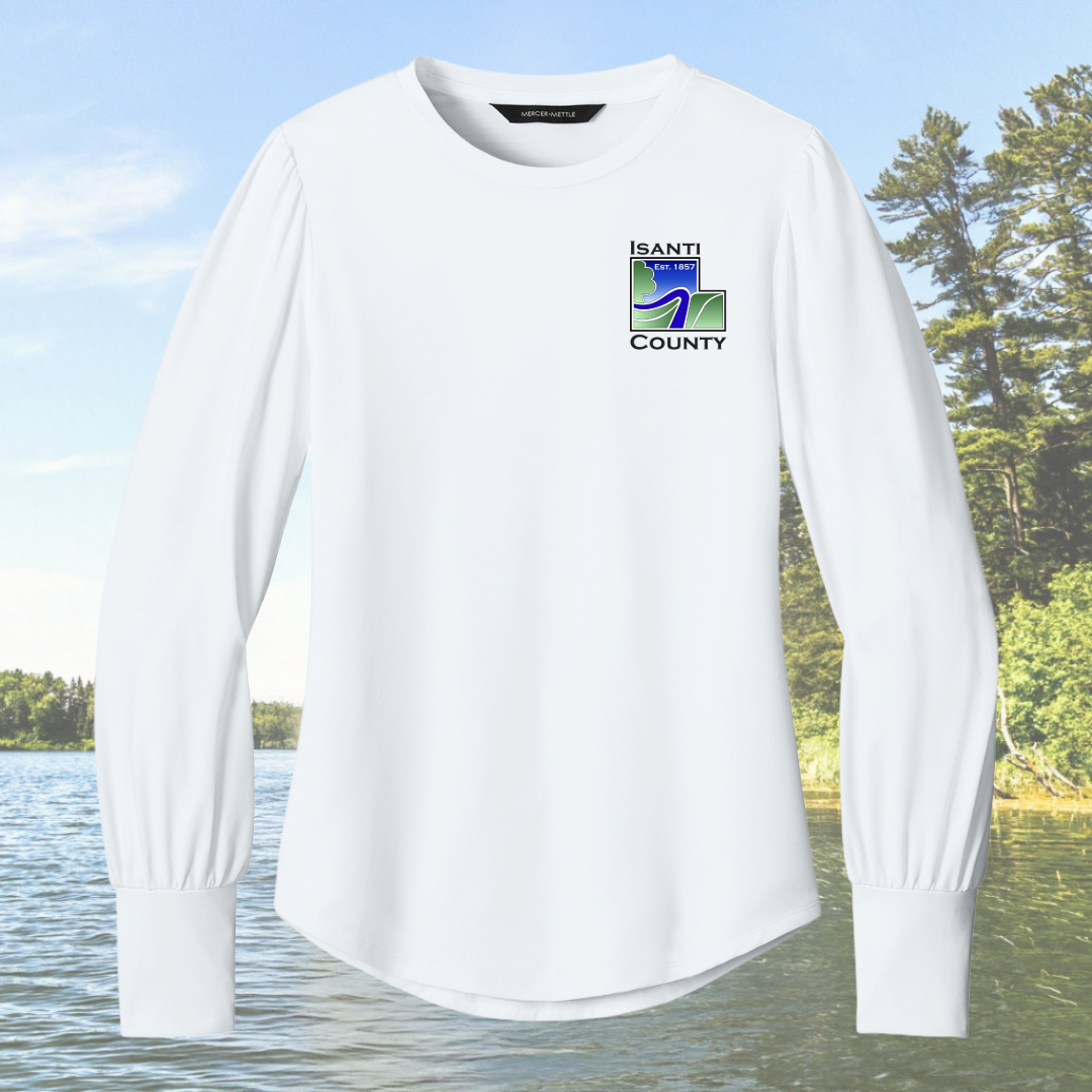 Isanti County Women’s Stretch Jersey Long Sleeve Blouson Top