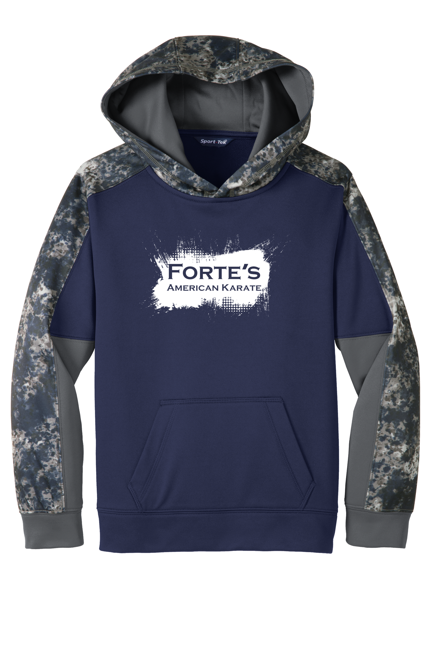 Forte's Fall Performance Mineral Freeze Fleece Colorblock Hooded Pullover