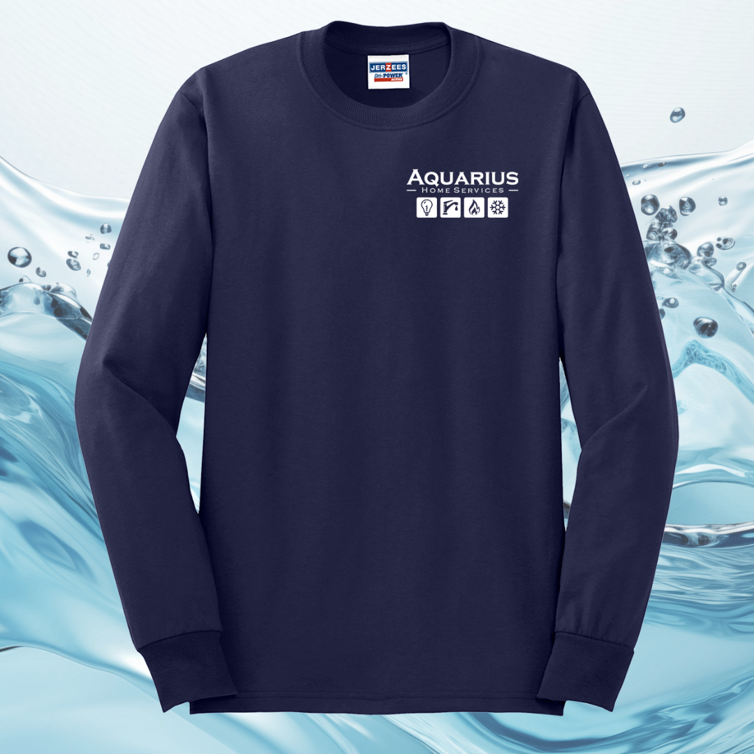Aquarius Home Services 50/50 Cotton/Poly Long Sleeve Tee