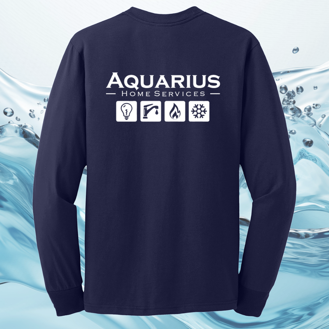Aquarius Home Services 50/50 Cotton/Poly Long Sleeve Tee