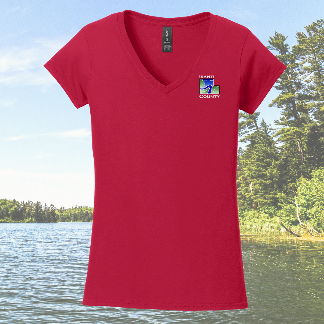 Isanti County Zoning and Assessor Ladies V-neck Tee