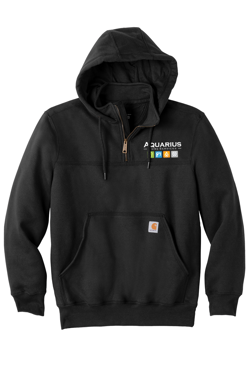 Aquarius Home Services Carhartt Rain Defender Paxton Heavyweight Hooded Zip Mock Sweatshirt