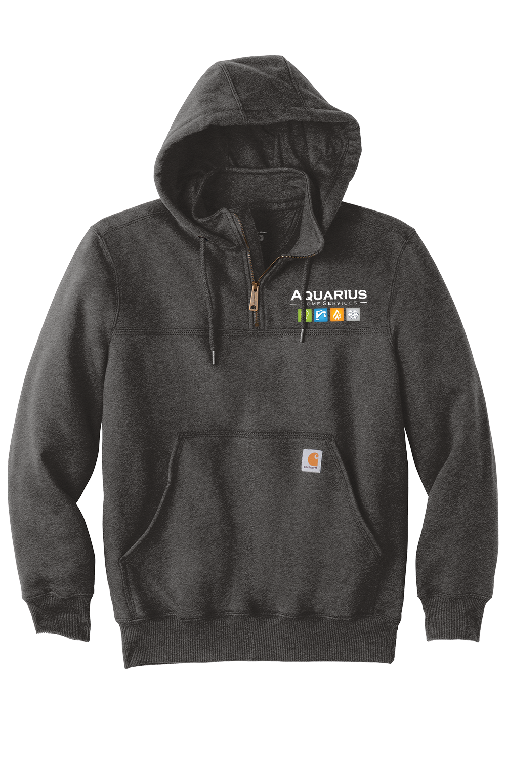 Aquarius Home Services Carhartt Rain Defender Paxton Heavyweight Hooded Zip Mock Sweatshirt