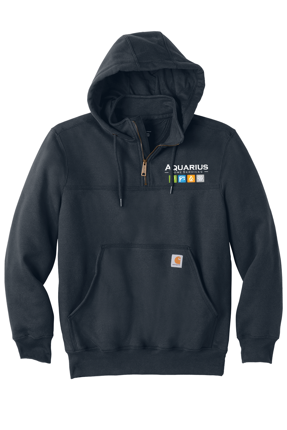 Aquarius Home Services Carhartt Rain Defender Paxton Heavyweight Hooded Zip Mock Sweatshirt