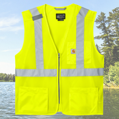 Isanti County Carhartt® ANSI Class 2 Mesh Zip-Front Vest