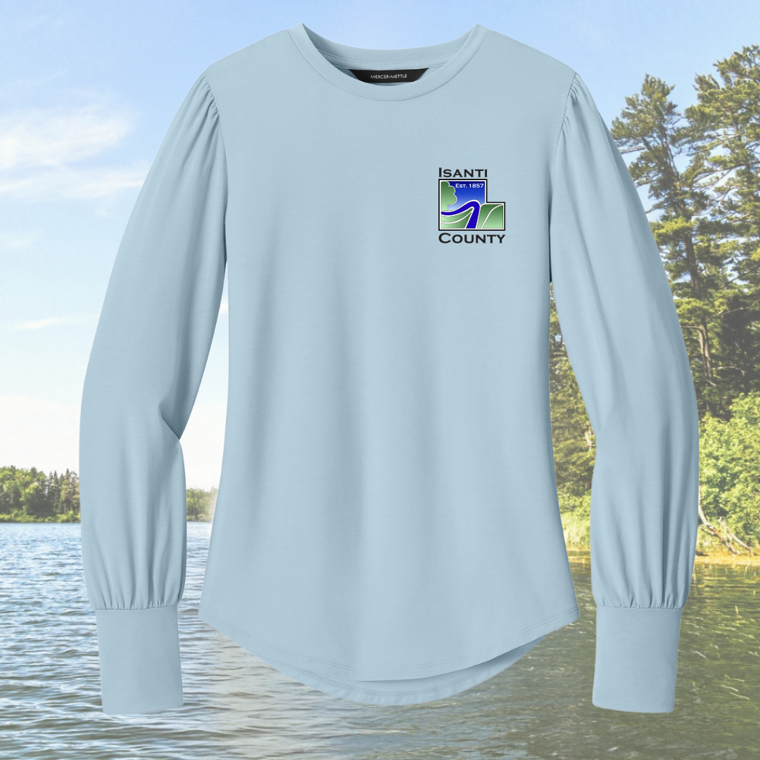 Isanti County Women’s Stretch Jersey Long Sleeve Blouson Top