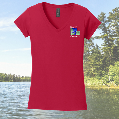 Isanti County Women's Fit V-Neck T-Shirt