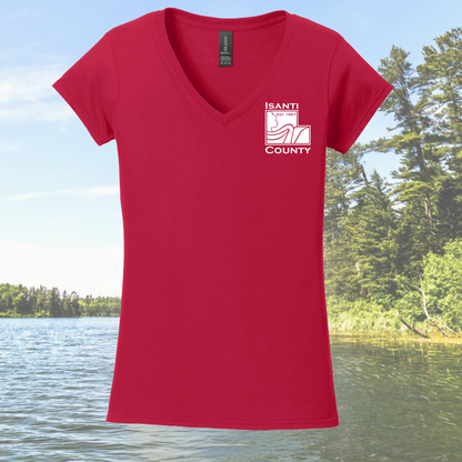 Isanti County Women's Fit V-Neck T-Shirt