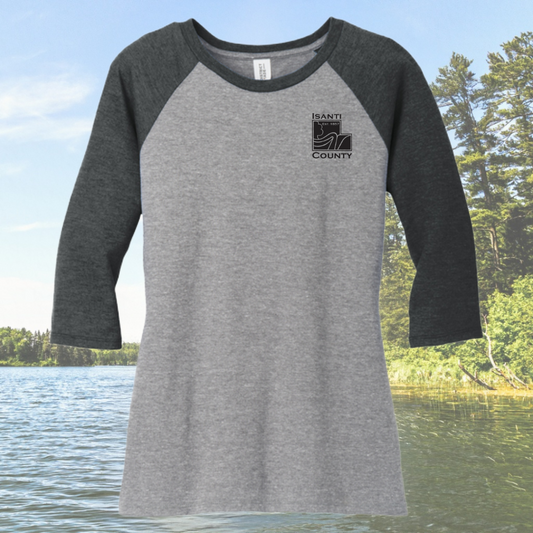 Isanti County Women's Perfect Tri-blend 3/4 Sleeve Raglan Tee