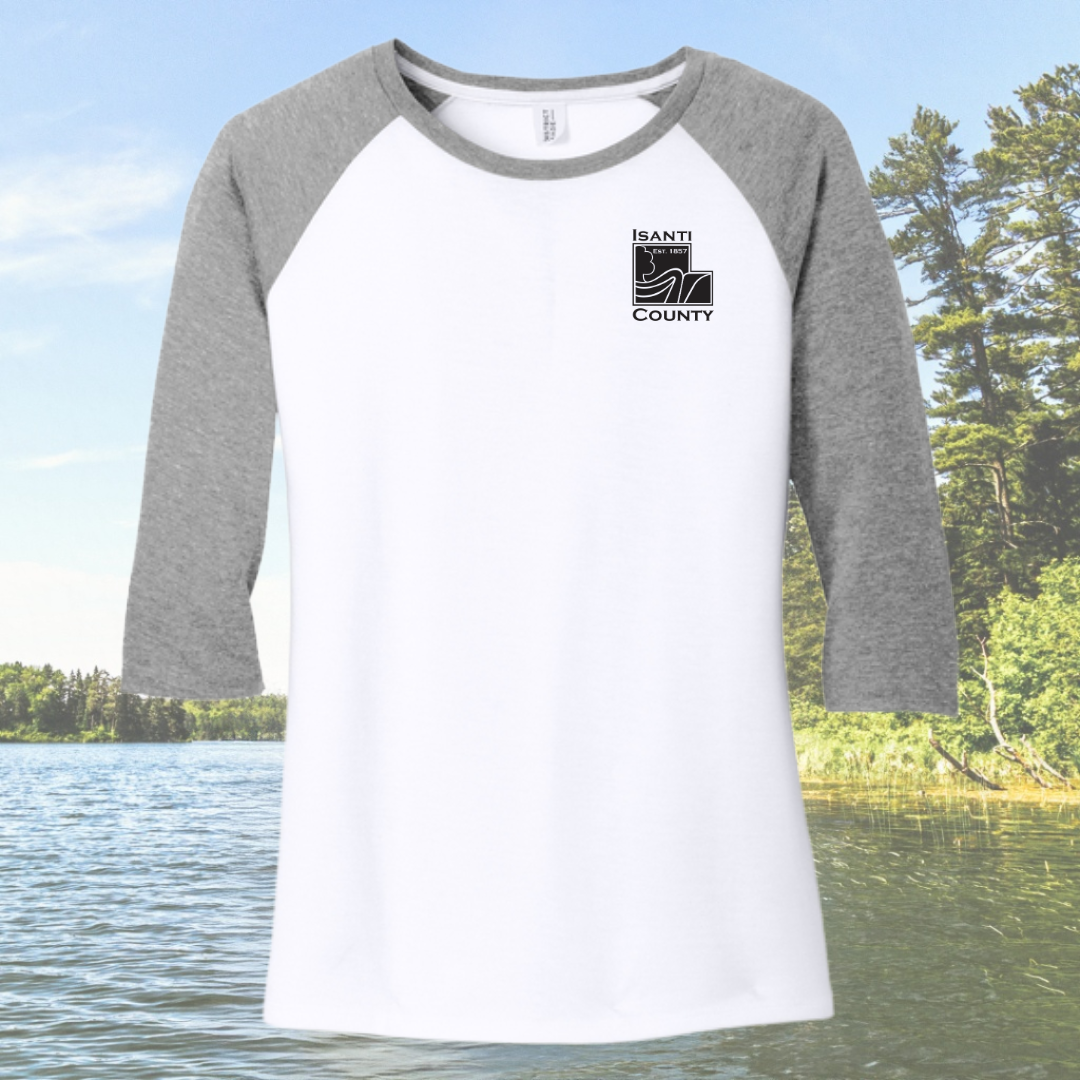 Isanti County Women's Perfect Tri-blend 3/4 Sleeve Raglan Tee