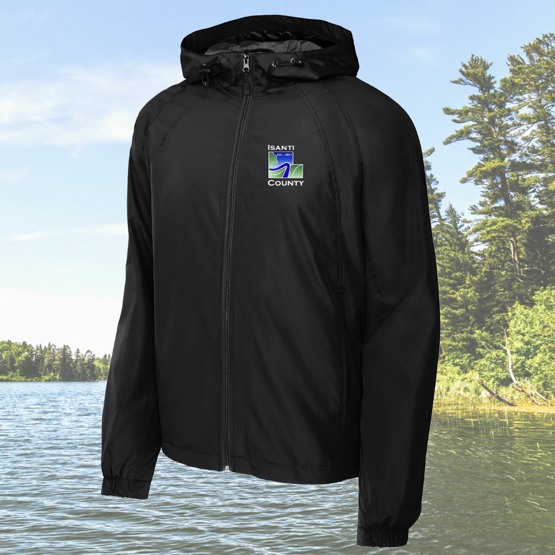 Isanti County Zoning and Assessor Hooded Windbreaker Jacket