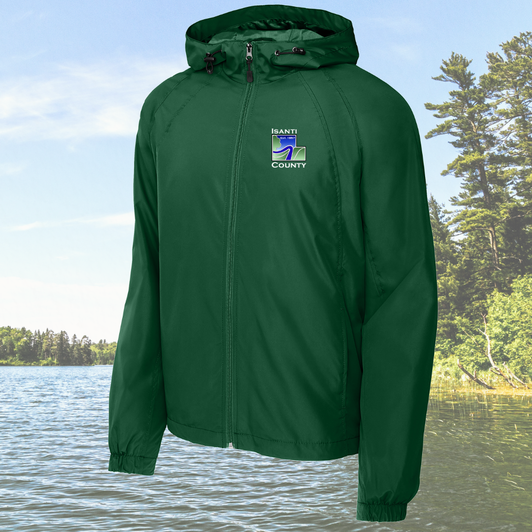 Isanti County Zoning and Assessor Hooded Windbreaker Jacket