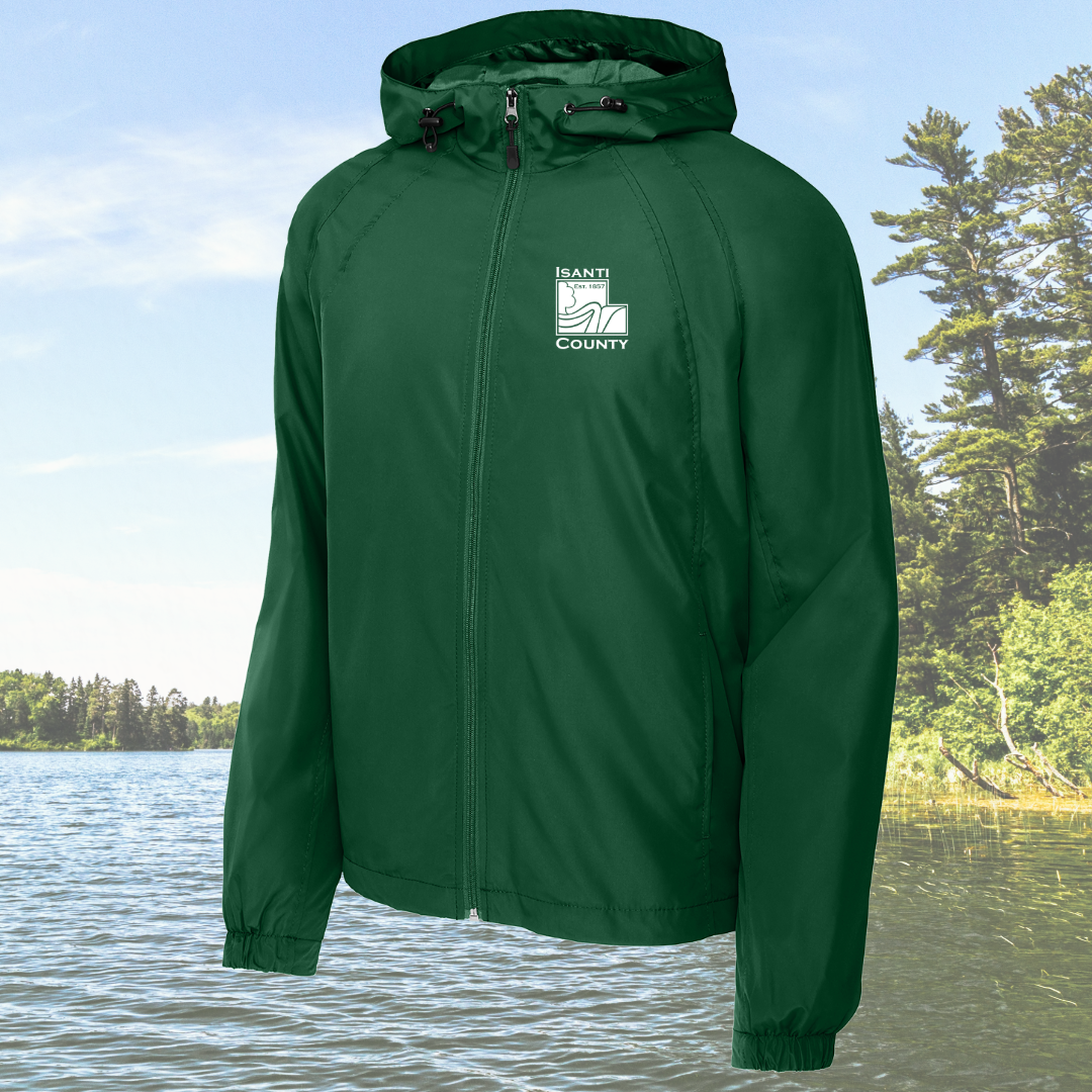 Isanti County Zoning and Assessor Hooded Windbreaker Jacket