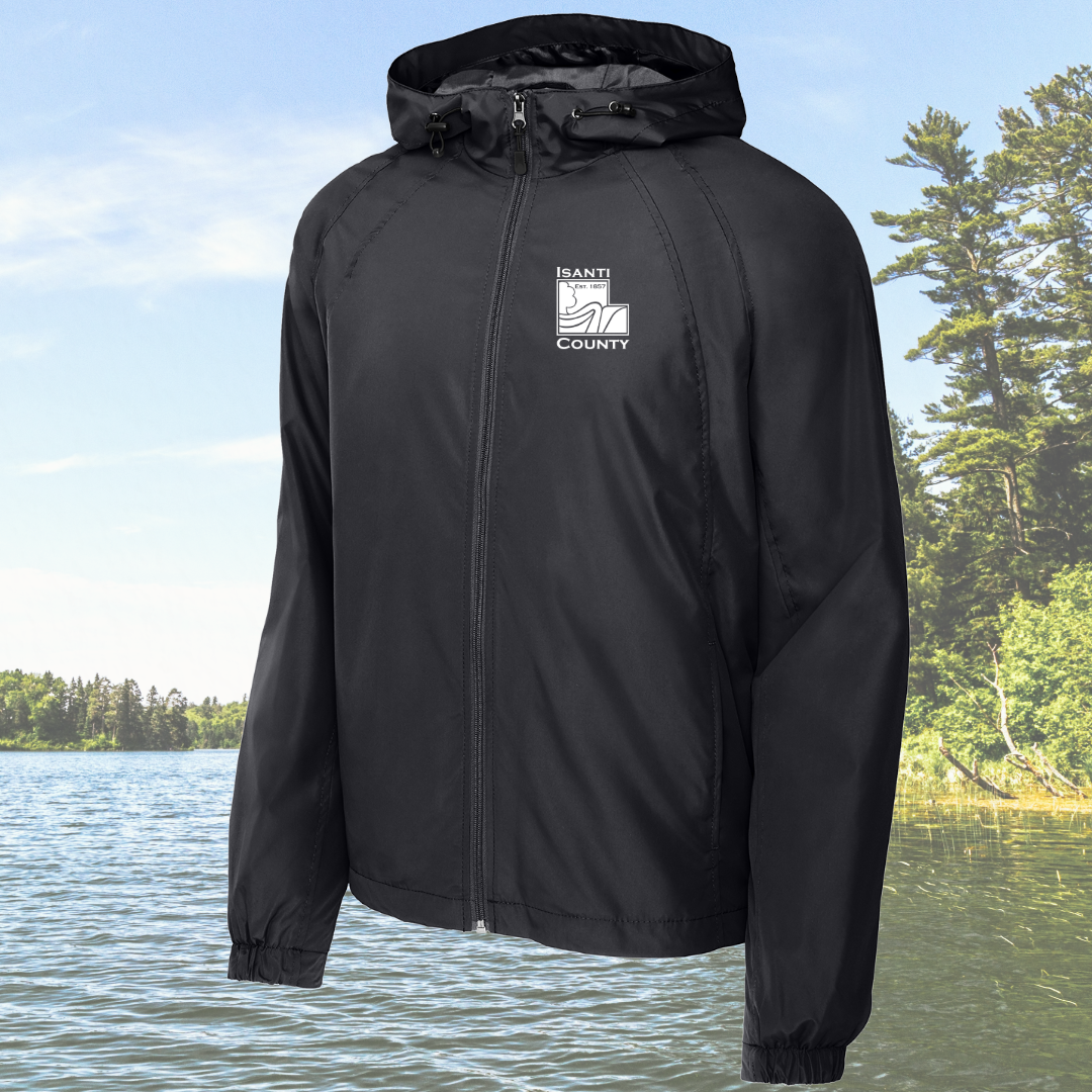 Isanti County Zoning and Assessor Hooded Windbreaker Jacket
