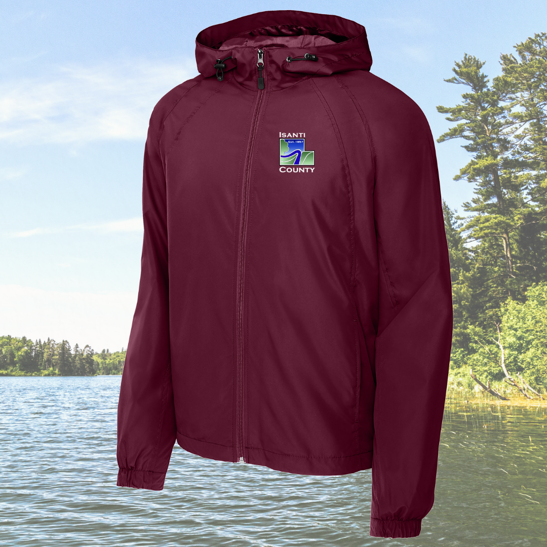 Isanti County Zoning and Assessor Hooded Windbreaker Jacket