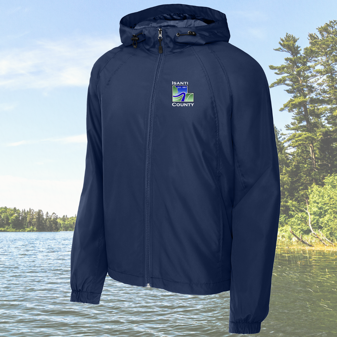 Isanti County Zoning and Assessor Hooded Windbreaker Jacket