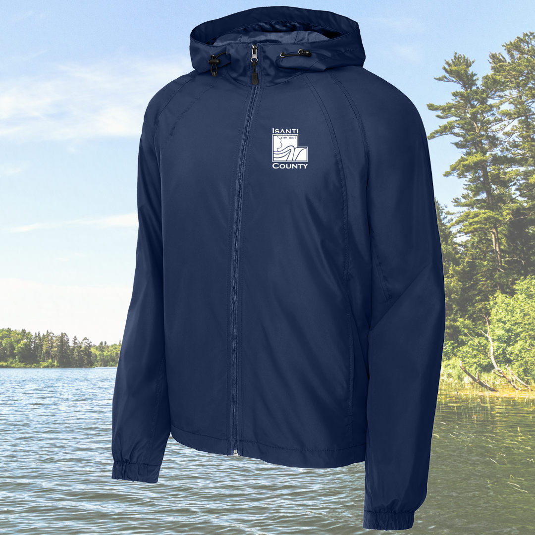 Isanti County Zoning and Assessor Hooded Windbreaker Jacket