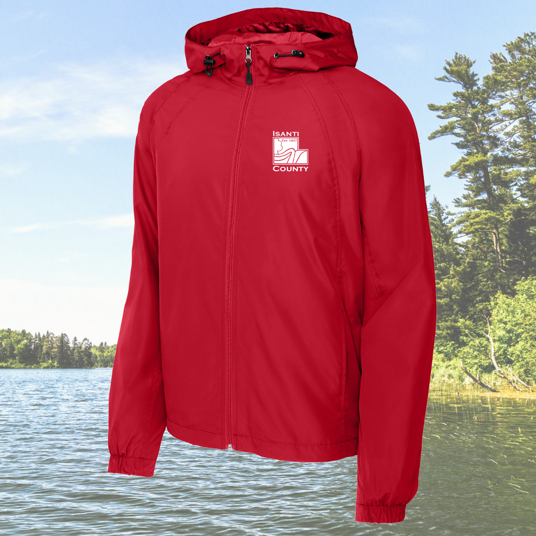 Isanti County Zoning and Assessor Hooded Windbreaker Jacket
