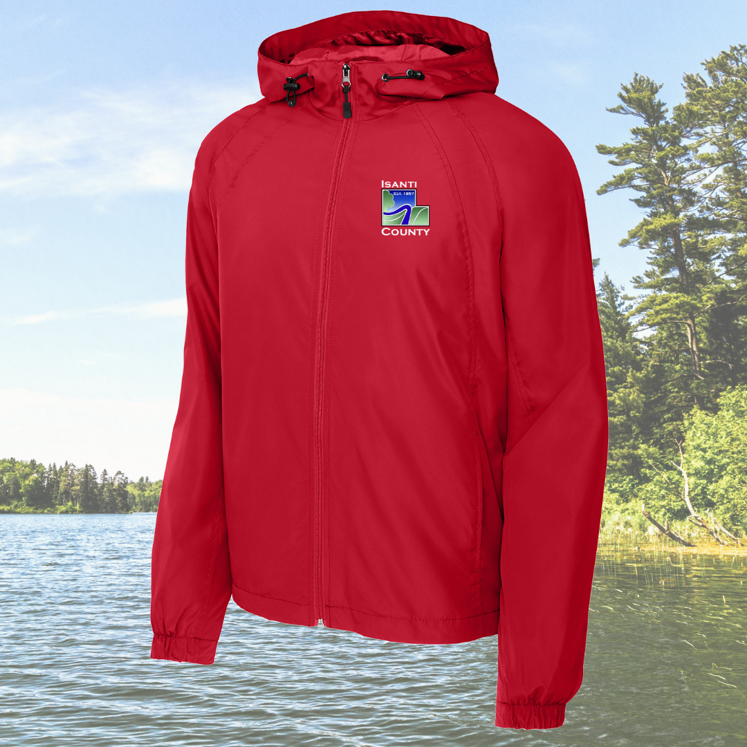 Isanti County Zoning and Assessor Hooded Windbreaker Jacket