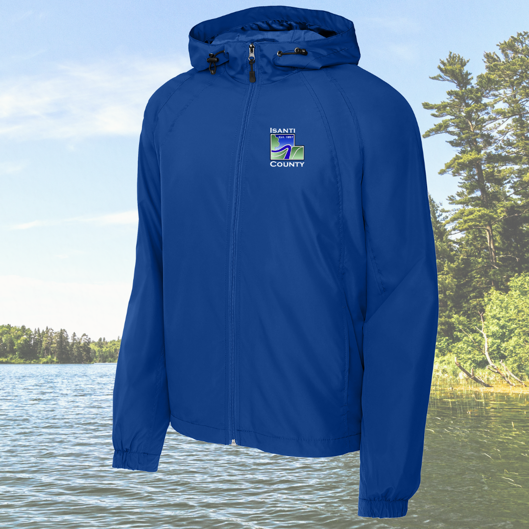 Isanti County Zoning and Assessor Hooded Windbreaker Jacket