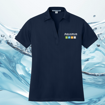 Aquarius Home Services Women's Performance Fine Jaquard Uniform Polo