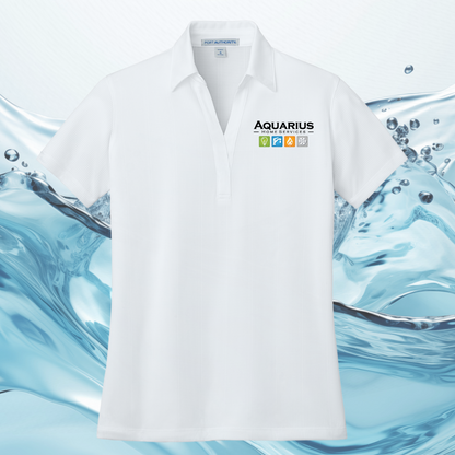 Aquarius Home Services Women's Performance Fine Jaquard Uniform Polo