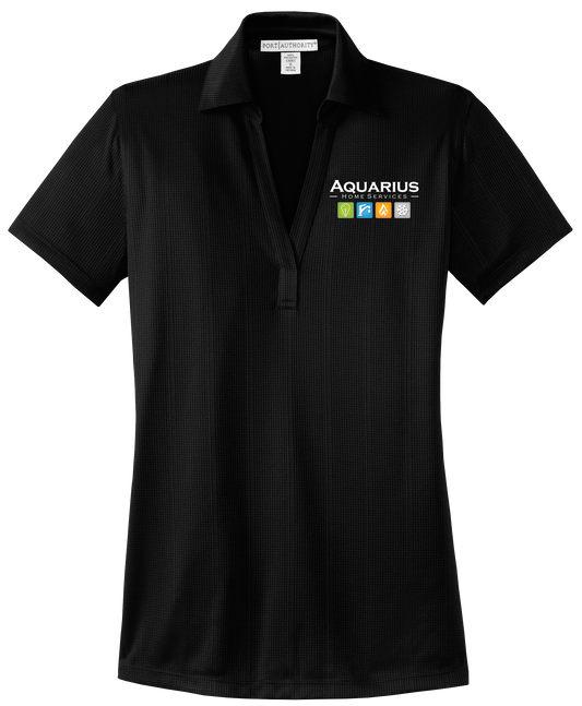 Aquarius Home Services Women's Performance Fine Jaquard Uniform Polo