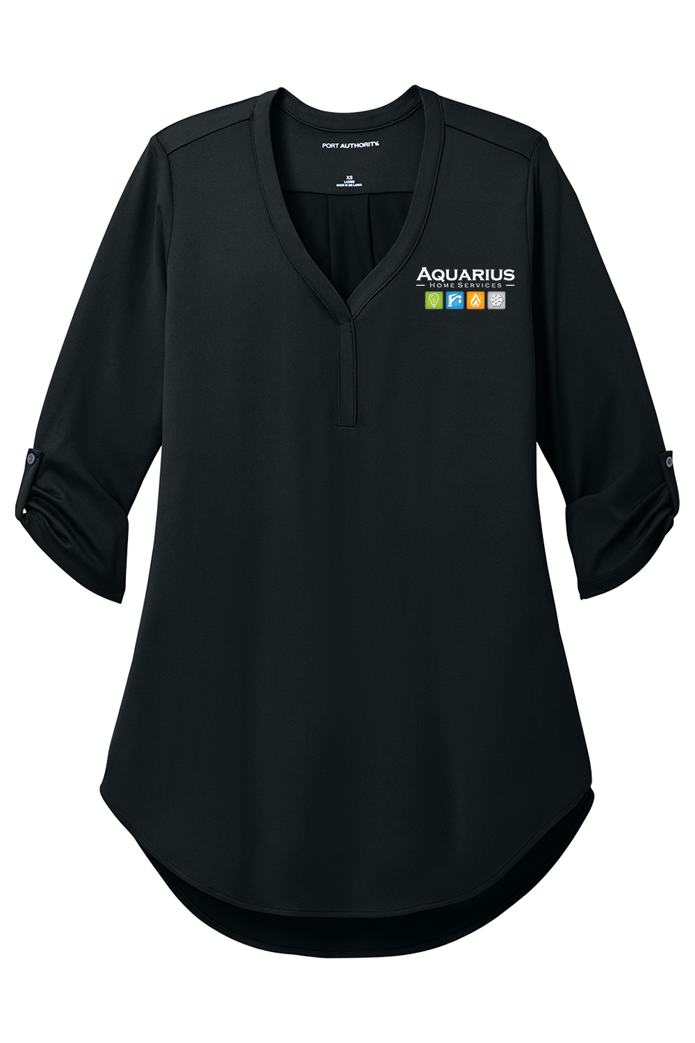 Aquarius Home Services Women's City Stretch 3/4 Sleeve Tunic