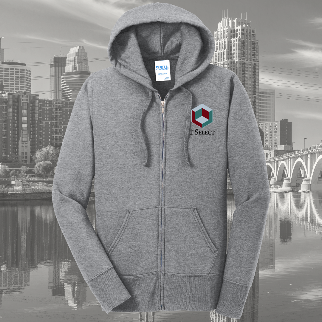 1st Select Women's Core Fleece Full Zip Hooded Sweatshirt