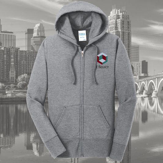 1st Select Women's Core Fleece Full Zip Hooded Sweatshirt