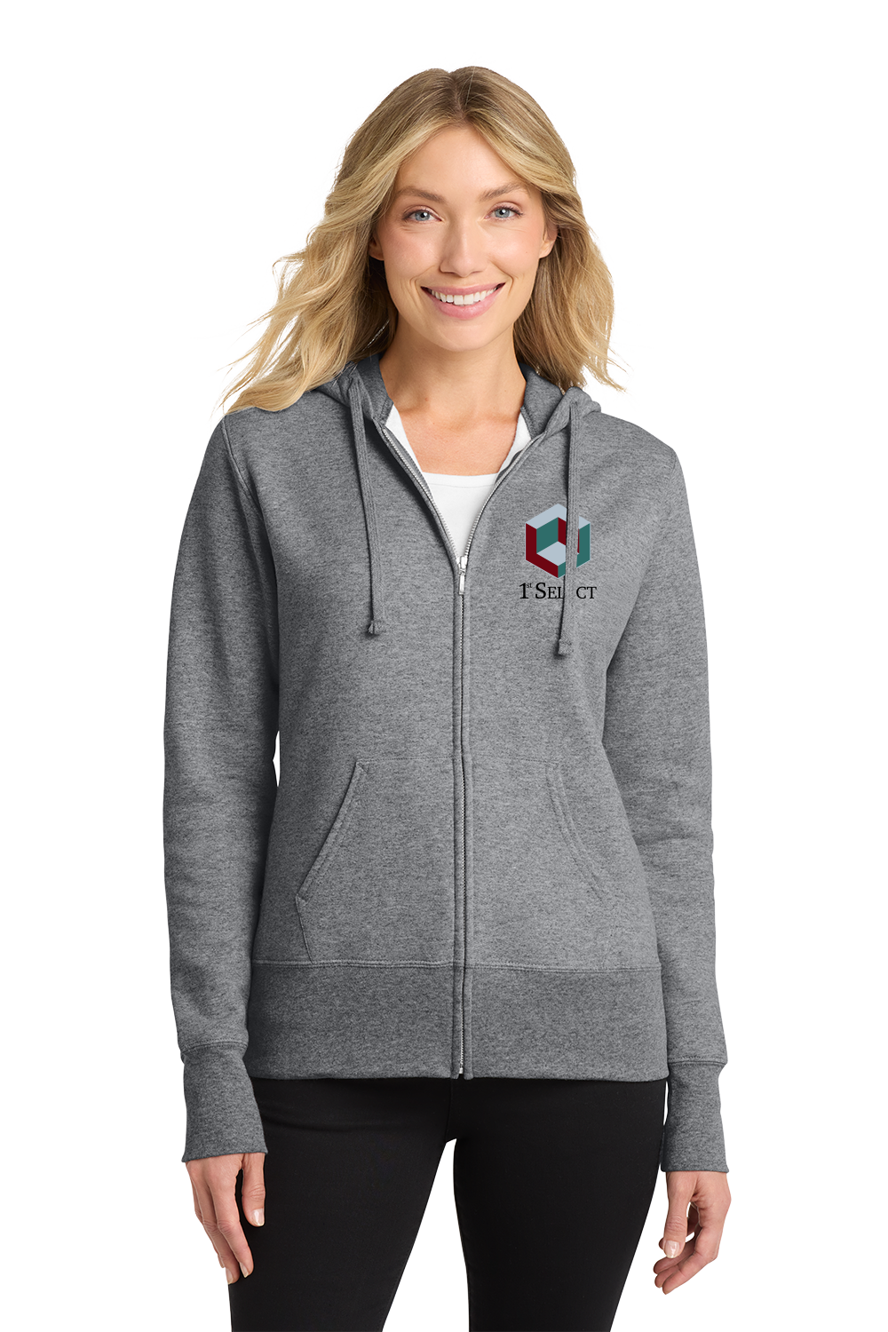 1st Select Women's Core Fleece Full Zip Hooded Sweatshirt