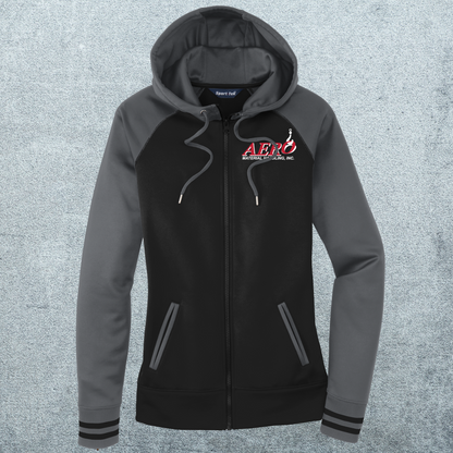 Aero Women's Varsity Fleece Full Zip Hooded Jacket