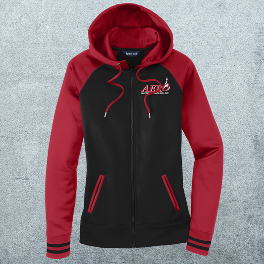 Aero Women's Varsity Fleece Full Zip Hooded Jacket