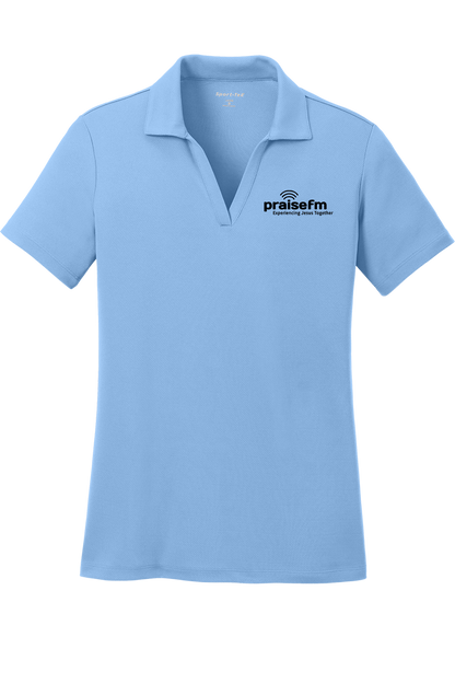 PraiseFM Women's Racer Mesh Breathable Polo