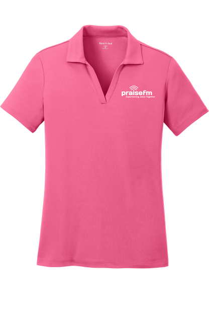 PraiseFM Women's Racer Mesh Breathable Polo