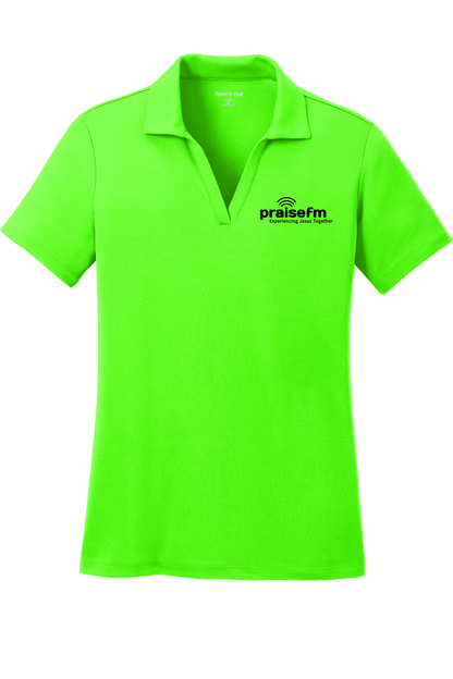 PraiseFM Women's Racer Mesh Breathable Polo