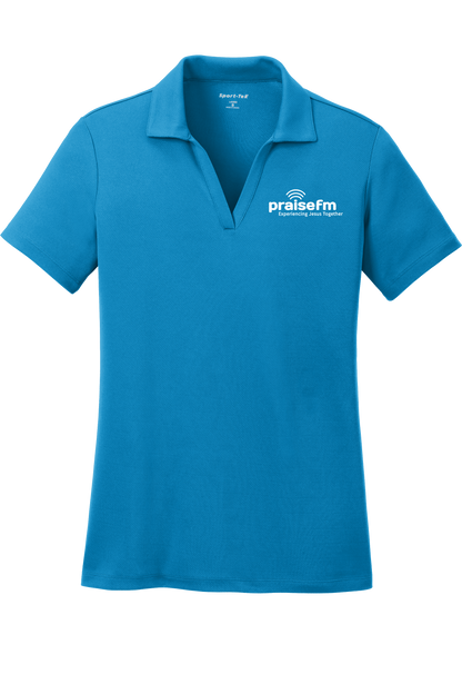 PraiseFM Women's Racer Mesh Breathable Polo