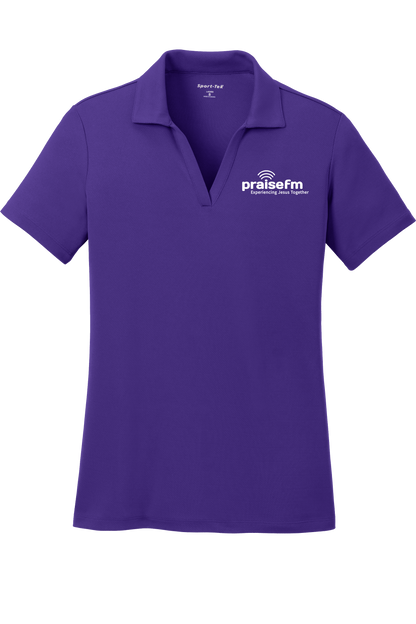 PraiseFM Women's Racer Mesh Breathable Polo