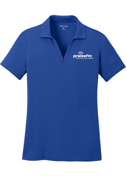 PraiseFM Women's Racer Mesh Breathable Polo