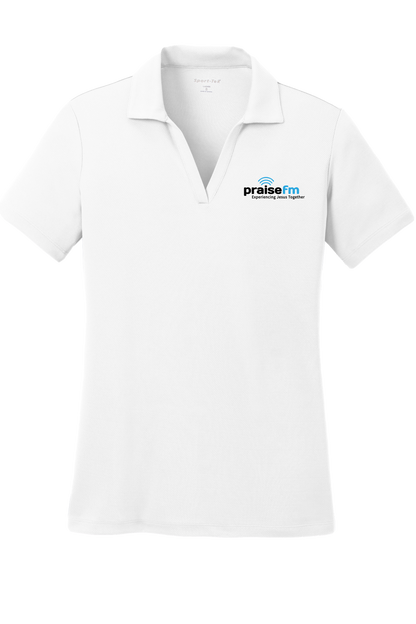 PraiseFM Women's Racer Mesh Breathable Polo