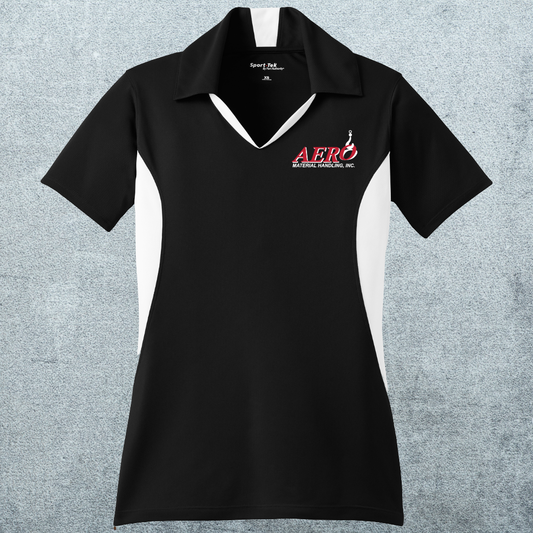 Aero Women's Side Blocked Micropique Performance Polo