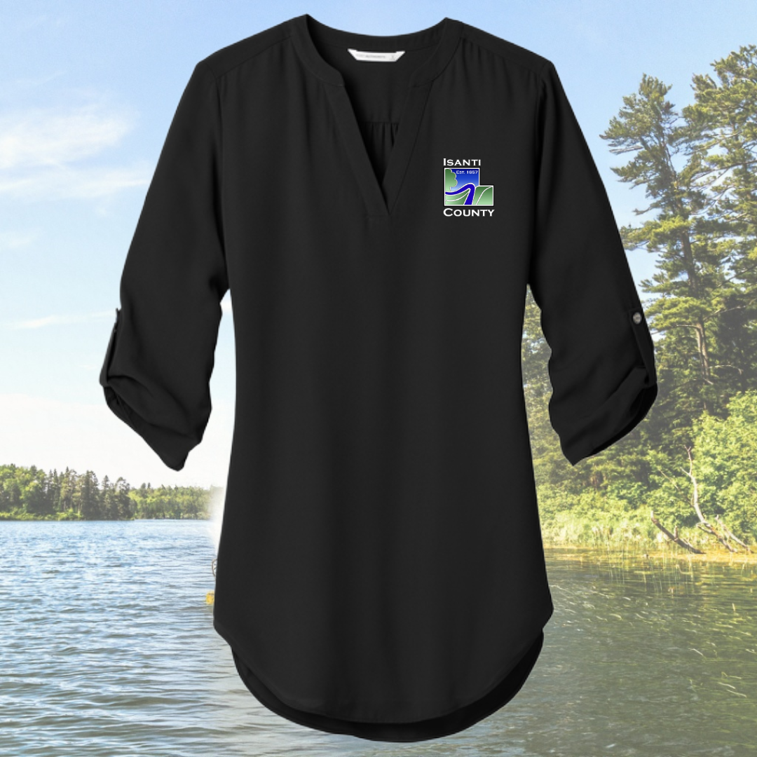 Isanti County Women's 3/4 Sleeve Tunic Blouse