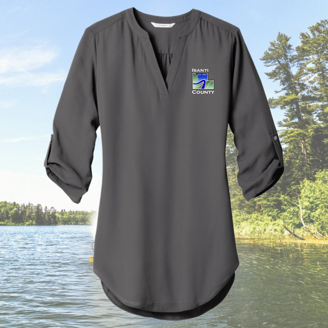 Isanti County Women's 3/4 Sleeve Tunic Blouse
