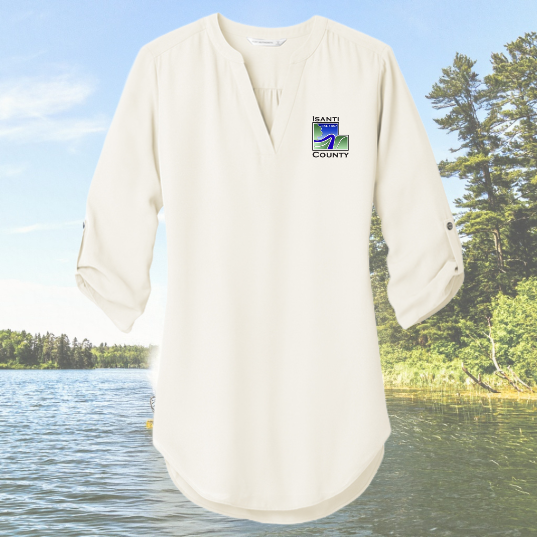 Isanti County Women's 3/4 Sleeve Tunic Blouse