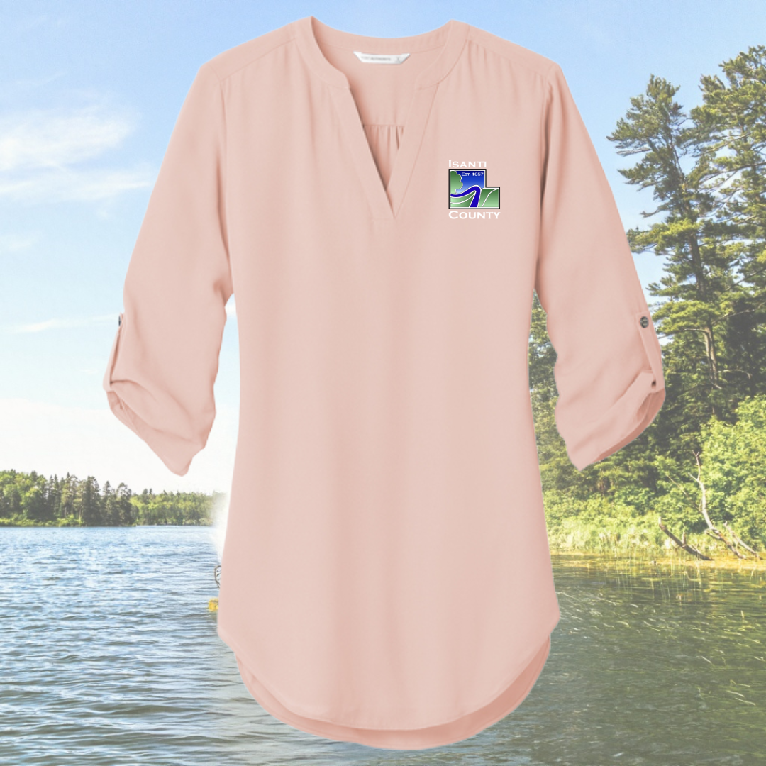 Isanti County Women's 3/4 Sleeve Tunic Blouse