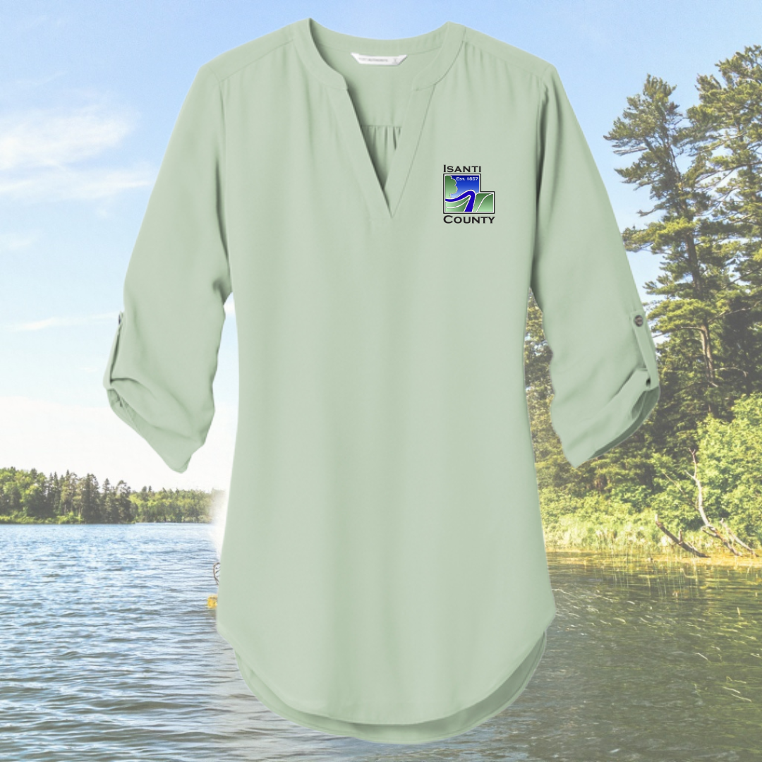 Isanti County Women's 3/4 Sleeve Tunic Blouse